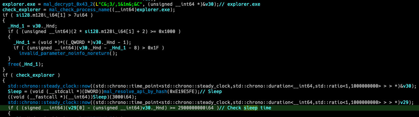 Figure 4: EhStoreShell.dll’s anti-analysis routines
