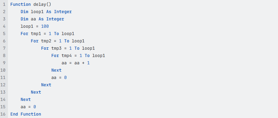 Figure 7: custom loop code used in some MW spears