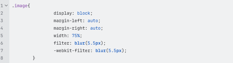 Figure 3: CSS to blur the background image
