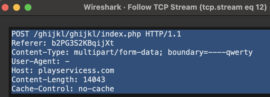 Figure 7: pcap showing ‘qwerty’ sig-able boundary